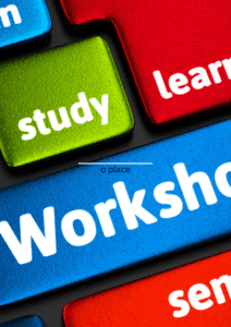 picture of computer buttons depicting workshop study learn 
